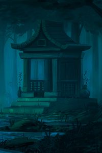 Preview wallpaper temple, pagoda, building, fantasy, art