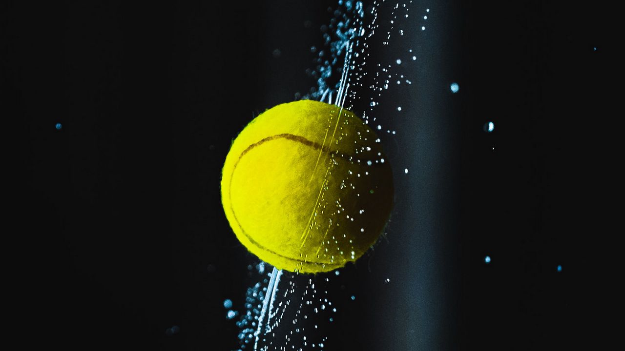 Wallpaper tennis ball, ball, spray, tennis
