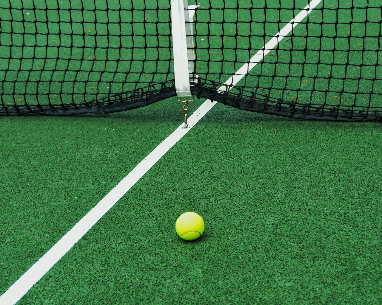 1280x1024 Wallpaper tennis, court, net, ball, sport