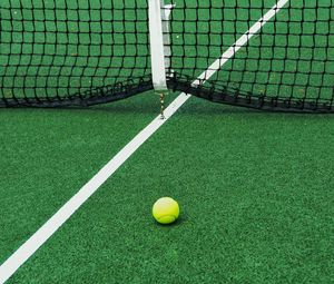 Preview wallpaper tennis, court, net, ball, sport