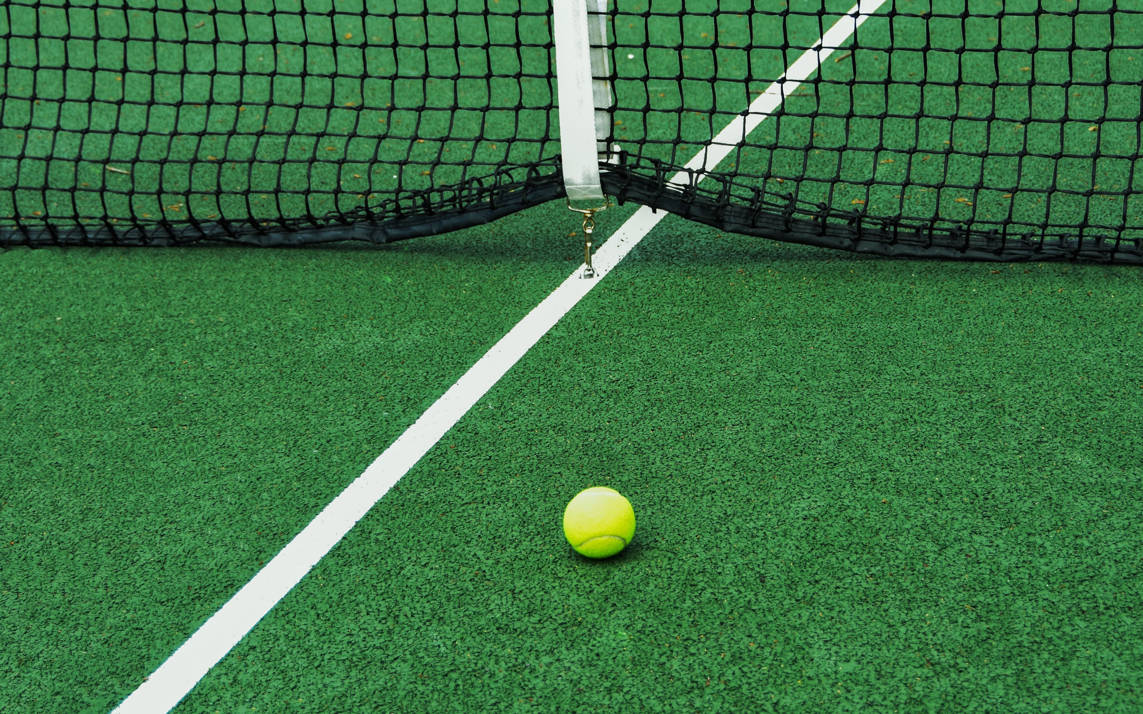 Download wallpaper 3840x2400 tennis, court, net, ball, sport 4k ultra hd  16:10 hd background