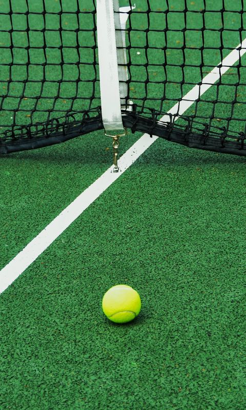 480x800 Wallpaper tennis, court, net, ball, sport