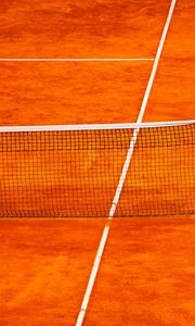 Preview wallpaper tennis, net, court, orange