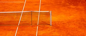 Preview wallpaper tennis, net, court, orange