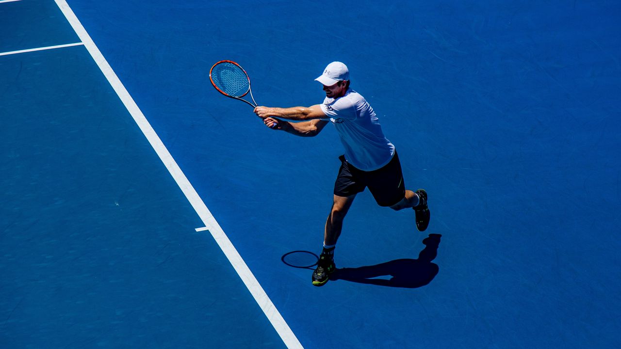 Wallpaper tennis player, tennis, court, racket