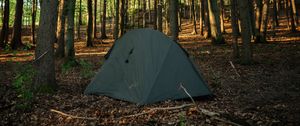 Preview wallpaper tent, camping, forest, trees