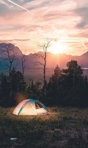 Preview wallpaper tent, camping, landscape