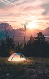 Preview wallpaper tent, camping, landscape