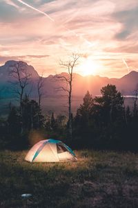 Preview wallpaper tent, camping, landscape