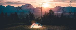 Preview wallpaper tent, camping, landscape