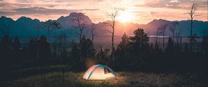 Preview wallpaper tent, camping, landscape