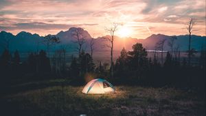 Preview wallpaper tent, camping, landscape