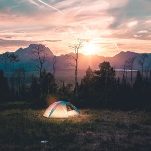 Preview wallpaper tent, camping, landscape