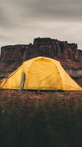 Preview wallpaper tent, camping, mountains, nature