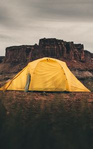 Preview wallpaper tent, camping, mountains, nature