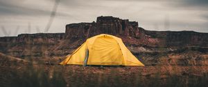 Preview wallpaper tent, camping, mountains, nature