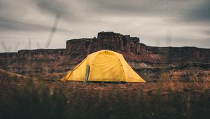 Preview wallpaper tent, camping, mountains, nature