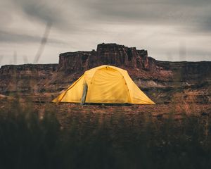 Preview wallpaper tent, camping, mountains, nature