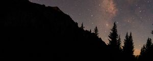 Preview wallpaper tent, camping, mountains, nature, night, stars