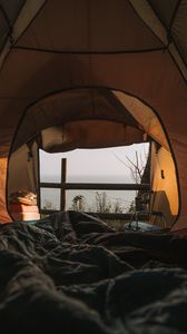 Preview wallpaper tent, camping, nature, view