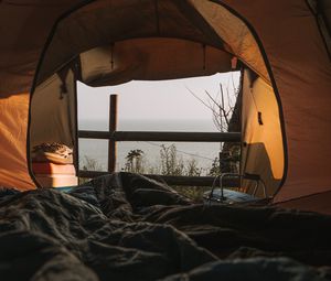 Preview wallpaper tent, camping, nature, view