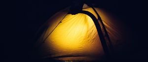 Preview wallpaper tent, camping, night, forest