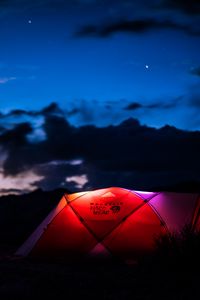 Preview wallpaper tent, night, camping, sky