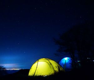 Preview wallpaper tent, night, starry sky