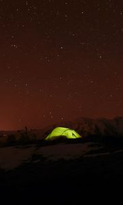 Preview wallpaper tent, night, stars, sky