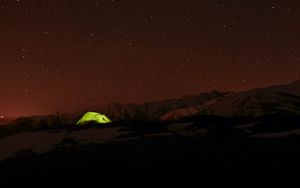 Preview wallpaper tent, night, stars, sky