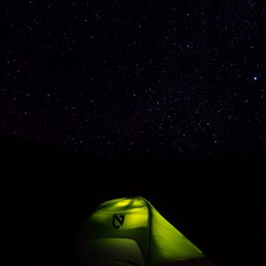 Preview wallpaper tent, starry sky, stars, night, camping