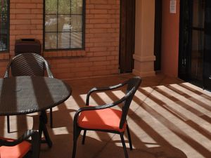 Preview wallpaper terrace, table, chairs, interior