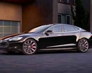 Preview wallpaper tesla model s, tesla motors, side view