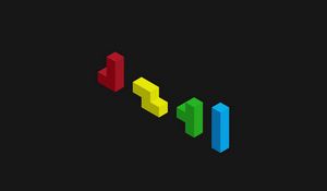 Preview wallpaper tetris, figurines, colorful