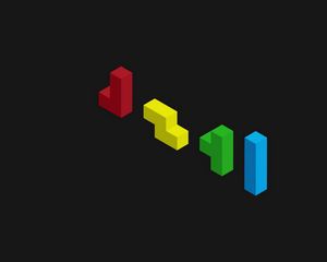 Preview wallpaper tetris, figurines, colorful