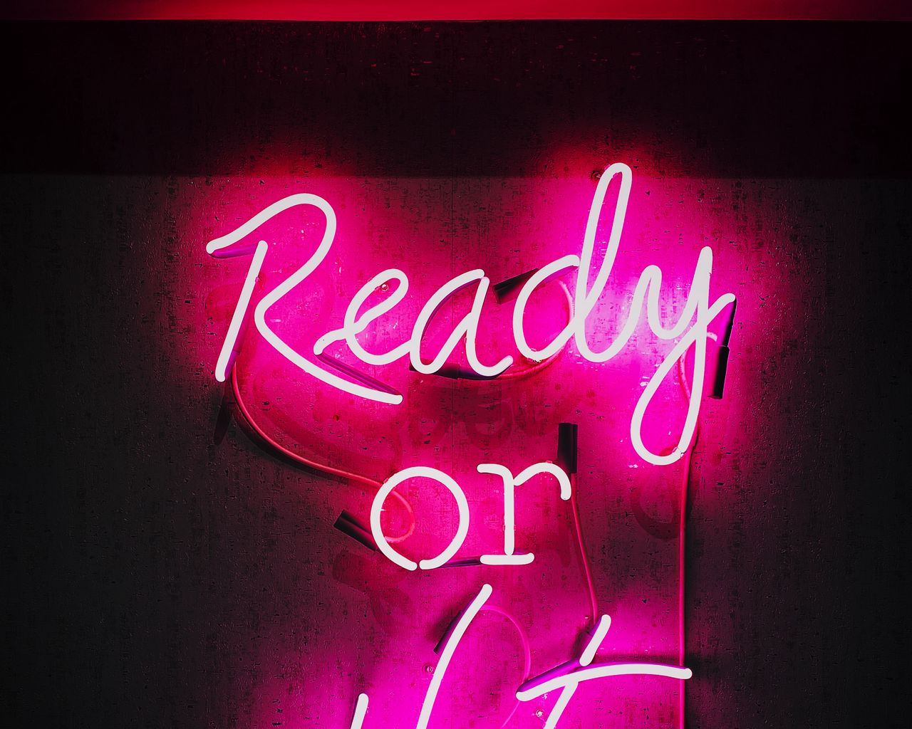 Download Wallpaper 1280x1024 Text Neon Light Words Phrase Standard 