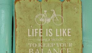 Preview wallpaper text, quote, phrase, words, bike, texture