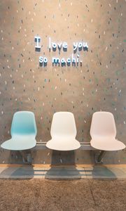 Preview wallpaper text, wall, signboard, inscription, chairs
