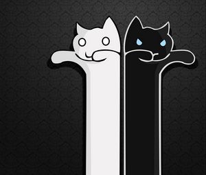 Preview wallpaper texture, cats, black white