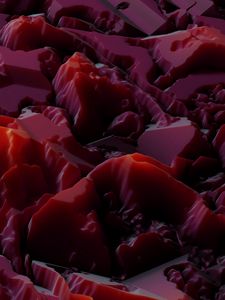 Preview wallpaper texture, crystalline, red, 3d