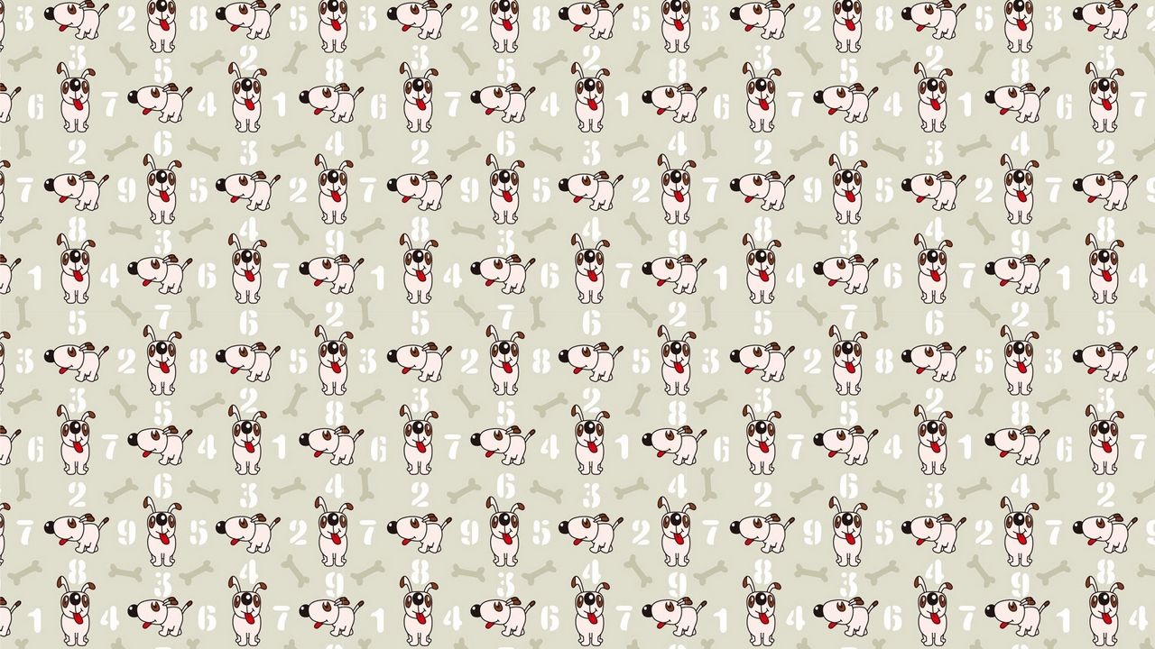 Wallpaper texture, dogs, drawing, positive