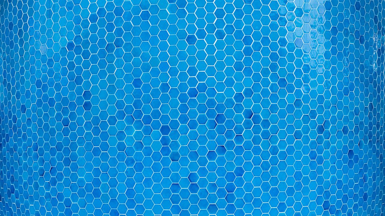 Wallpaper texture, hexahedral, shape, blue