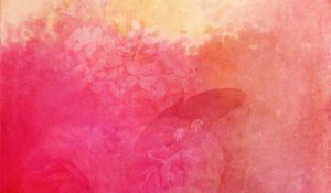 Preview wallpaper texture, paper, butterfly, flower, pink