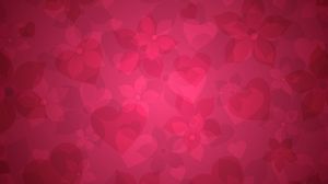 Preview wallpaper texture, pink, heart, hearts, flowers