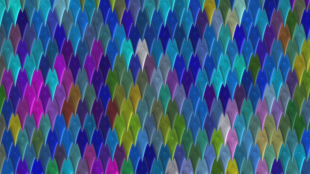 Wallpaper texture, pointy, multicolored, shapes