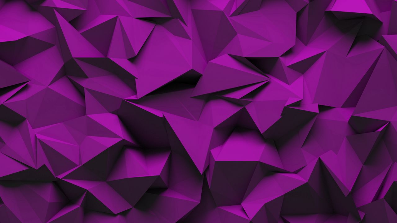 Download wallpaper 1280x720 texture, polygon, geometry, purple hd, hdv,  720p hd background