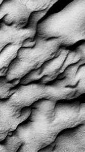 Preview wallpaper texture, sand, waves, bw, gray