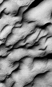 Preview wallpaper texture, sand, waves, bw, gray