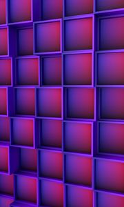 Preview wallpaper texture, squares, purple, 3d, volume