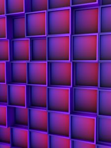 Preview wallpaper texture, squares, purple, 3d, volume